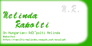 melinda rapolti business card